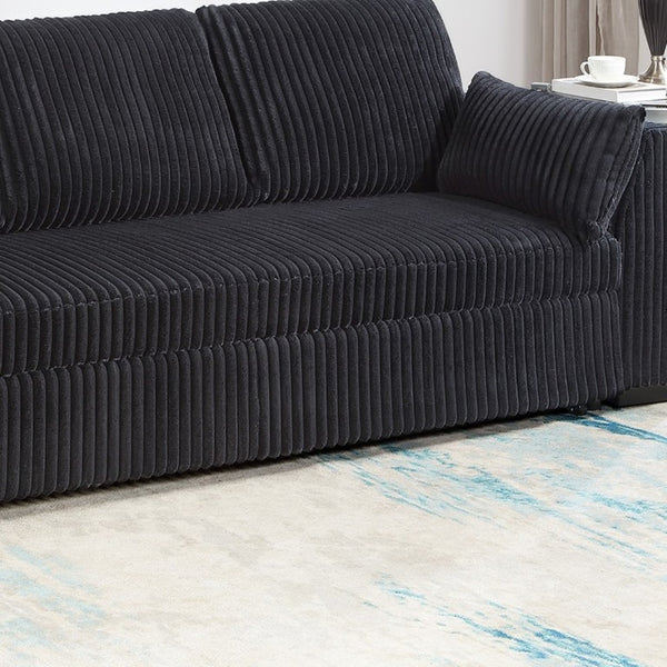 English Elm Sleeper Sofa with Pull Out Bed Fur Like Corduroy Upholstery Modern Living Room B011P556630