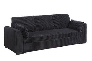 English Elm Sleeper Sofa with Pull Out Bed Fur Like Corduroy Upholstery Modern Living Room B011P556630