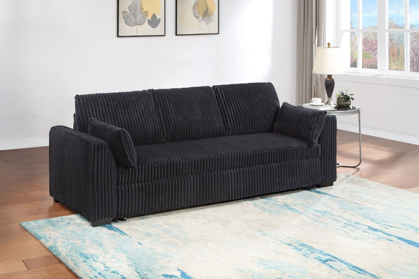 English Elm Sleeper Sofa with Pull Out Bed Fur Like Corduroy Upholstery Modern Living Room B011P556630