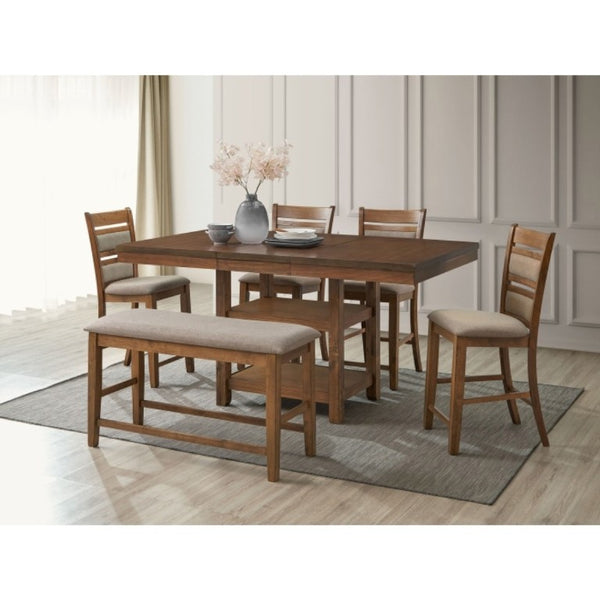 English Elm Set of 2 Upholstered Slat Back Counter Stools Solid Wood Frame Kitchen Island Chairs Brown B011P557693
