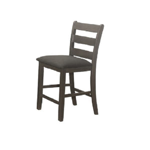 English Elm Gray Rubberwood Ladder Back Counter Chairs Set of 2 with Padded Seats for Kitchen Island B011P557724