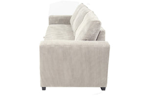 English Elm Sleeper Sofa with Pull-Out Bed Corduroy Upholstered Modern Convertible Guest Room Couch Ivory B011P557733
