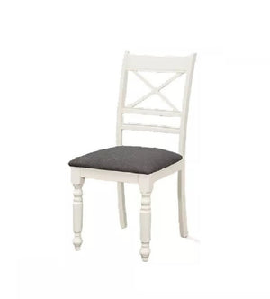 English Elm Two-Tone Rubberwood Dining Chairs Set of 2 with X-Back Design for Modern Homes B011P557734