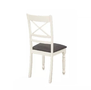 English Elm Two-Tone Rubberwood Dining Chairs Set of 2 with X-Back Design for Modern Homes B011P557734