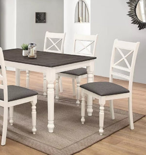 English Elm Two-Tone Rubberwood Dining Chairs Set of 2 with X-Back Design for Modern Homes B011P557734