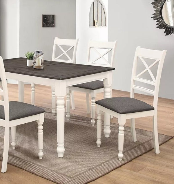 English Elm Two-Tone Rubberwood Dining Chairs Set of 2 with X-Back Design for Modern Homes B011P557734