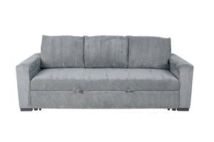English Elm Sleeper Sofa with Pull-Out Bed Corduroy Upholstered Modern Convertible Guest Room Couch Fog B011P557735