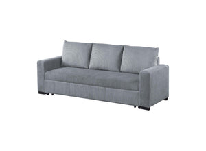 English Elm Sleeper Sofa with Pull-Out Bed Corduroy Upholstered Modern Convertible Guest Room Couch Fog B011P557735