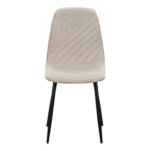 English Elm Contemporary Taupe Polyester Dining Chairs Set of 4 with Stitching and Iron Legs B011P560974