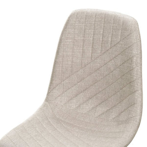 English Elm Contemporary Taupe Polyester Dining Chairs Set of 4 with Stitching and Iron Legs B011P560974