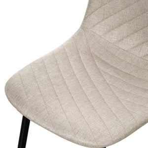 English Elm Contemporary Taupe Polyester Dining Chairs Set of 4 with Stitching and Iron Legs B011P560974