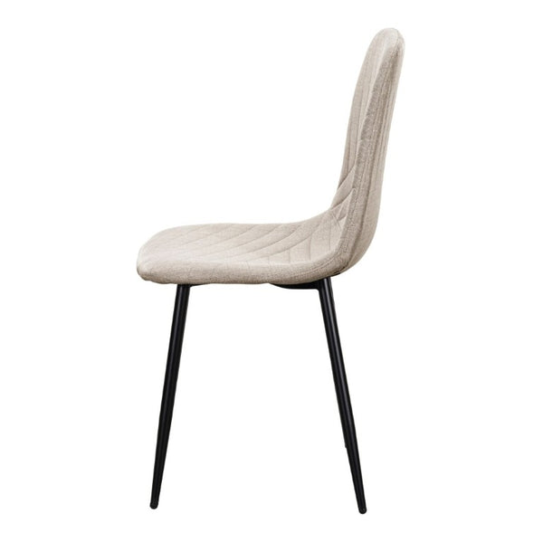 English Elm Contemporary Taupe Polyester Dining Chairs Set of 4 with Stitching and Iron Legs B011P560974