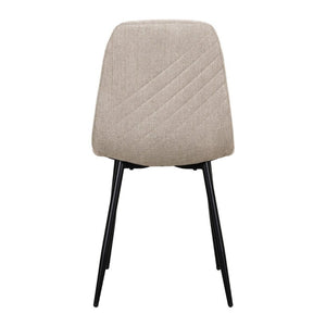 English Elm Contemporary Taupe Polyester Dining Chairs Set of 4 with Stitching and Iron Legs B011P560974