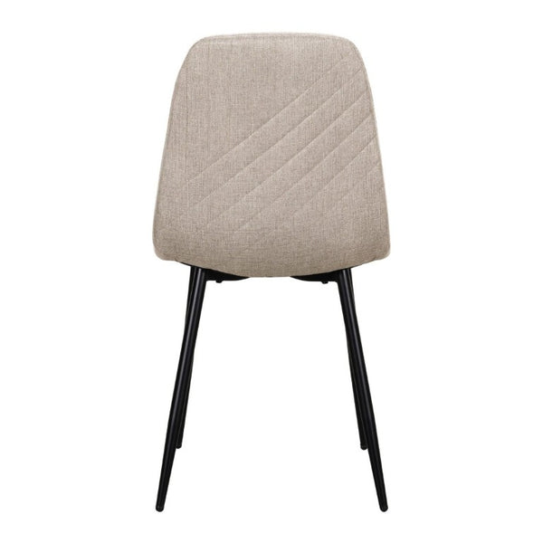 English Elm Contemporary Taupe Polyester Dining Chairs Set of 4 with Stitching and Iron Legs B011P560974