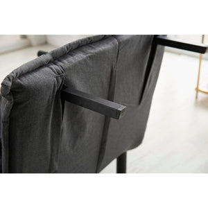 English Elm Fabric Click Clack Convertible Chair Polyester Upholstered Sleeper for Living Room Spaces Gray B011P560986