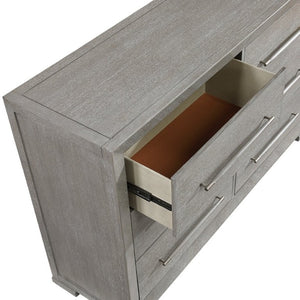 English Elm Stylish Six Drawer Oak Veneer Dresser with Ball Bearing Glides for Modern Bedrooms B011P562384