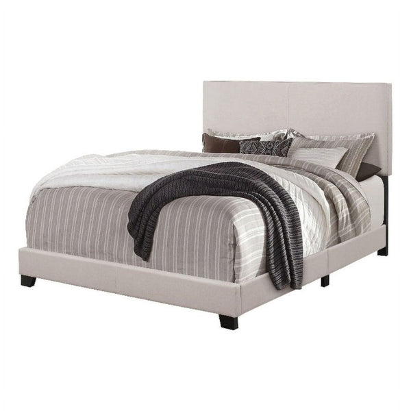 English Elm Khaki Linen Wingback Twin Bed Solid Rubberwood Frame for Guest or Kids Room Khaki B011P562565