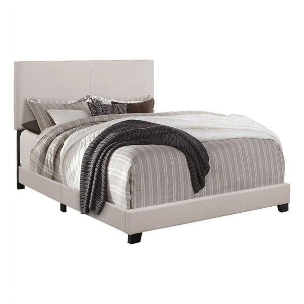 English Elm Khaki Linen Wingback Twin Bed Solid Rubberwood Frame for Guest or Kids Room Khaki B011P562565