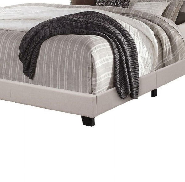 English Elm Khaki Linen Wingback Twin Bed Solid Rubberwood Frame for Guest or Kids Room Khaki B011P562565