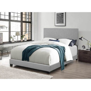 English Elm Khaki Linen Wingback Twin Bed Solid Rubberwood Frame for Guest or Kids Room Light Gray B011P562570