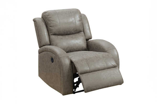 English Elm Power Recliner Chair with USB Charging Faux Leather Contemporary Living Room Seating B011P562602