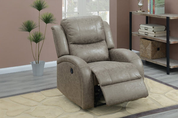 English Elm Power Recliner Chair with USB Charging Faux Leather Contemporary Living Room Seating B011P562602
