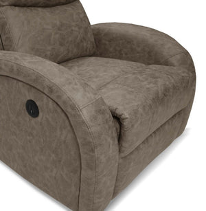 English Elm Power Recliner Chair with USB Charging Faux Leather Contemporary Living Room Seating B011P562602
