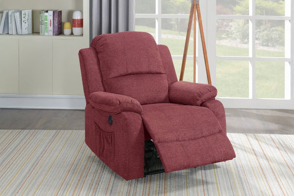 English Elm Power Recliner Chair Velvet Upholstered with USB Port and Side Storage for Living Room B011P562603