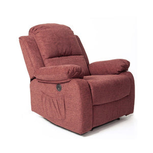 English Elm Power Recliner Chair Velvet Upholstered with USB Port and Side Storage for Living Room B011P562603