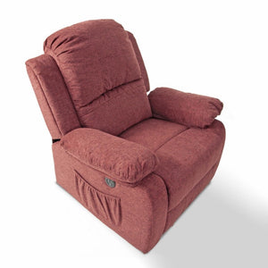 English Elm Power Recliner Chair Velvet Upholstered with USB Port and Side Storage for Living Room B011P562603