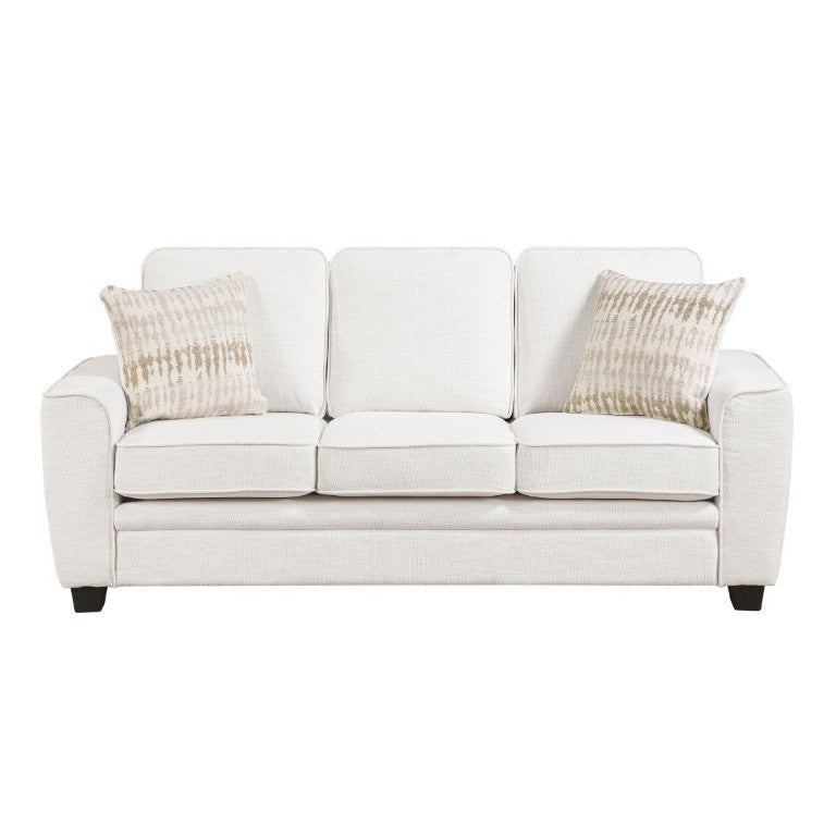 English Elm Beautiful Chenille 3-Seater Sofa with Pocket Coil Support and Reversible Cushions Beige B011P564801