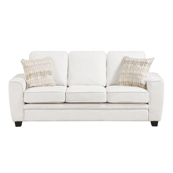 English Elm Beautiful Chenille 3-Seater Sofa with Pocket Coil Support and Reversible Cushions Beige B011P564801