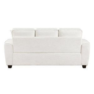 English Elm Beautiful Chenille 3-Seater Sofa with Pocket Coil Support and Reversible Cushions Beige B011P564801