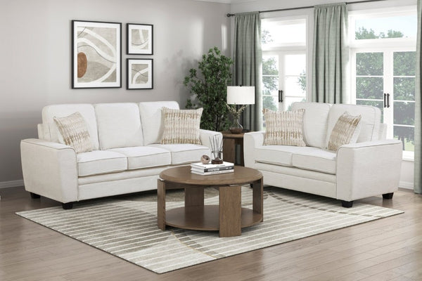 English Elm Beautiful Chenille 3-Seater Sofa with Pocket Coil Support and Reversible Cushions Beige B011P564801
