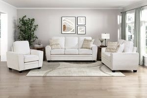English Elm Beautiful Chenille 3-Seater Sofa with Pocket Coil Support and Reversible Cushions Beige B011P564801
