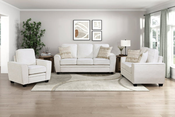 English Elm Beautiful Chenille 3-Seater Sofa with Pocket Coil Support and Reversible Cushions Beige B011P564801