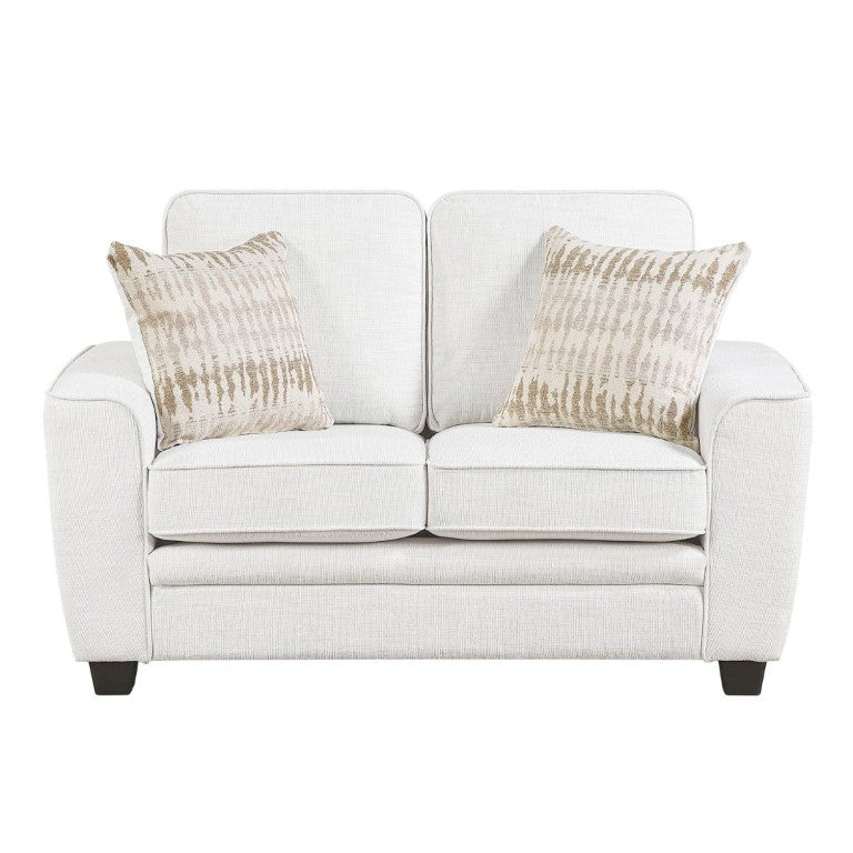 English Elm Beautiful Chenille Loveseat with Pocket Coil Support and Styled Accent Pillows B011P565571
