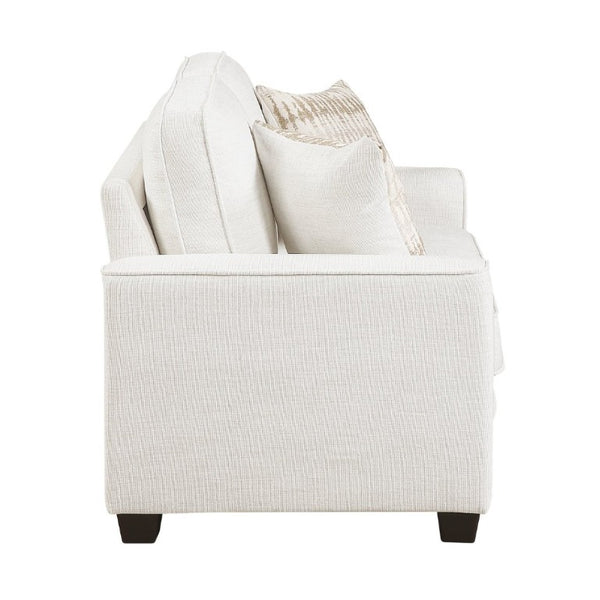 English Elm Beautiful Chenille Loveseat with Pocket Coil Support and Styled Accent Pillows B011P565571
