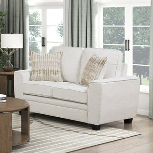 English Elm Beautiful Chenille Loveseat with Pocket Coil Support and Styled Accent Pillows B011P565571