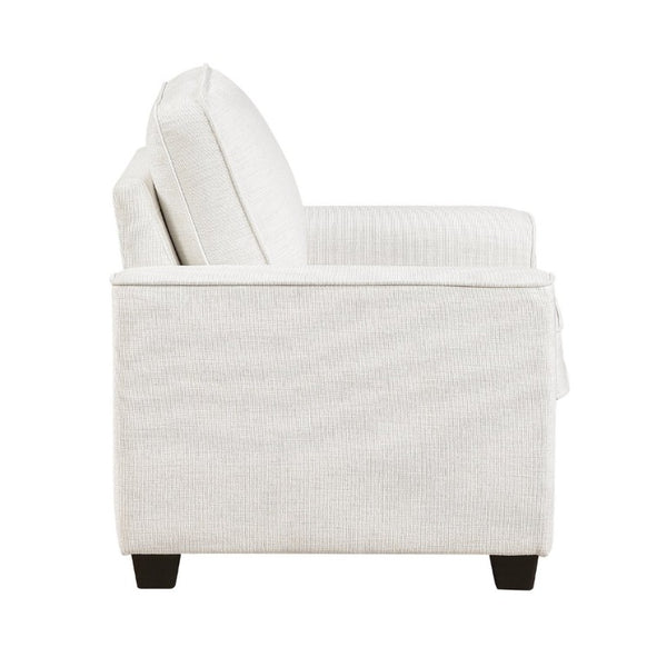 English Elm Beautiful Chenille Armchair with Pocket Coil Cushions and Faux Wood Legs for Living Rooms B011P565572