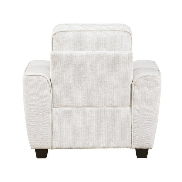 English Elm Beautiful Chenille Armchair with Pocket Coil Cushions and Faux Wood Legs for Living Rooms B011P565572