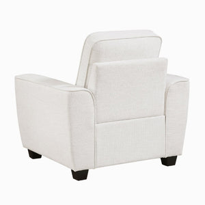 English Elm Beautiful Chenille Armchair with Pocket Coil Cushions and Faux Wood Legs for Living Rooms B011P565572