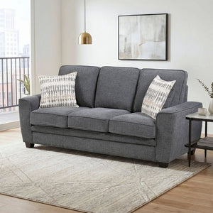 English Elm Beautiful Chenille 3-Seater Sofa with Pocket Coil Support and Reversible Cushions Dark Gray B011P565576
