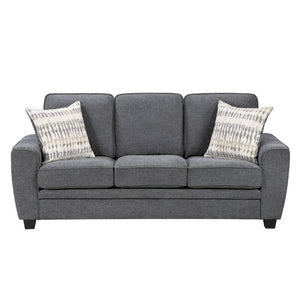 English Elm Beautiful Chenille 3-Seater Sofa with Pocket Coil Support and Reversible Cushions Dark Gray B011P565576