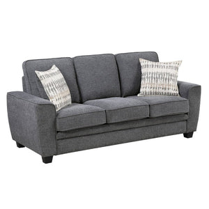 English Elm Beautiful Chenille 3-Seater Sofa with Pocket Coil Support and Reversible Cushions Dark Gray B011P565576