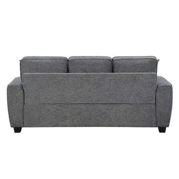 English Elm Beautiful Chenille 3-Seater Sofa with Pocket Coil Support and Reversible Cushions Dark Gray B011P565576