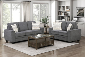 English Elm Beautiful Chenille 3-Seater Sofa with Pocket Coil Support and Reversible Cushions Dark Gray B011P565576