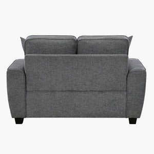 English Elm Contemporary Dark Gray Chenille Loveseat with Coil Cushions and Accent Pillows B011P565577