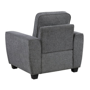 English Elm Contemporary Chenille Armchair with Pocket Coil Cushions for a Stylish Living Room Dark Gray B011P565579