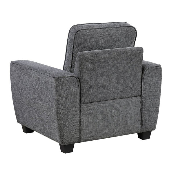 English Elm Contemporary Chenille Armchair with Pocket Coil Cushions for a Stylish Living Room Dark Gray B011P565579